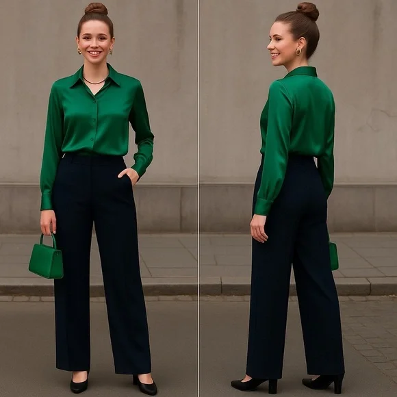 “Vintage St Michael by Marks & Spencer – Made in the UK”.
Wide leg size M - Picture 11 of 11